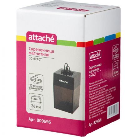 Скрепочница магнитная Attache с металлическими скрепками