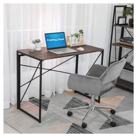 Стол на металлокаркасе BRABIX "LOFT CD-002", 1000х500х750 мм, складной, цвет морёный дуб, 641212 Стол на металлокаркасе BRABIX "LOFT CD-002", 1000х500х750 мм, складной, цвет морёный дуб, 641212