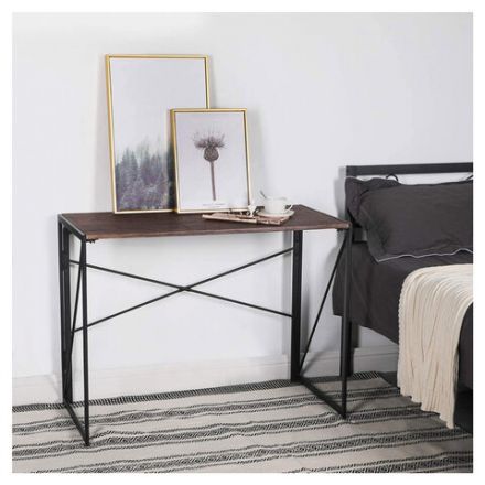 Стол на металлокаркасе BRABIX "LOFT CD-002", 1000х500х750 мм, складной, цвет морёный дуб, 641212 Стол на металлокаркасе BRABIX "LOFT CD-002", 1000х500х750 мм, складной, цвет морёный дуб, 641212