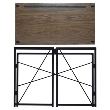 Стол на металлокаркасе BRABIX "LOFT CD-002", 1000х500х750 мм, складной, цвет морёный дуб, 641212 Стол на металлокаркасе BRABIX "LOFT CD-002", 1000х500х750 мм, складной, цвет морёный дуб, 641212