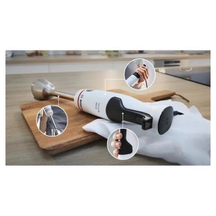 Блендер погружной BOSCH MSM4W210, 600 Вт, 1 скорость, 1 насадка, стакан, белый Блендер погружной BOSCH MSM4W210, 600 Вт, 1 скорость, 1 насадка, стакан, белый