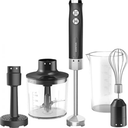 Блендер Centek CT-1352 (черный)1000Вт,блендер/венчик/пюре/чоппер 400мл Блендер Centek CT-1352 (черный)1000Вт,блендер/венчик/пюре/чоппер 400мл