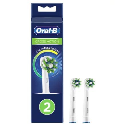 Насадки для электрической зубной щетки КОМПЛЕКТ 2 шт. ORAL-B (Орал-би) Cross Action EB50RX, 80347918 Насадки для электрической зубной щетки КОМПЛЕКТ 2 шт. ORAL-B (Орал-би) Cross Action EB50RX, 80347918