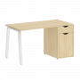 Home Office Стол письменный VR.SP-3-138.1.A Акация/Белый металл 1380*720*750