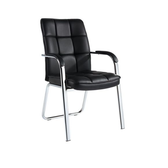 Конференц-кресло BN_TQ_Echair-810 VPU кожзам черный, хром