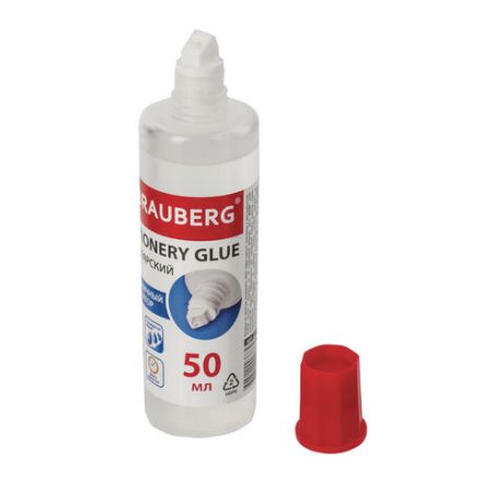 Клей канцелярский жидкий BRAUBERG, 50 мл, с аппликатором, 221020 Клей канцелярский жидкий BRAUBERG, 50 мл, с аппликатором, 221020