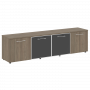 Yalta Тумба модульная LT.TS-4.5 black Вяз/Стекло black 2188*450*580
