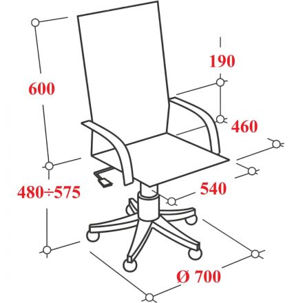 Кресло VB_Бюрократ CH-868N Fabric черный Light-20 крест. пластик