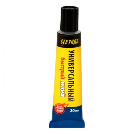 Клей Универсальный Секунда прозрачный 30 мл Клей Универсальный Секунда прозрачный 30 мл