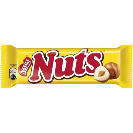 Шоколадный батончик  Nuts, 50гх30шт/уп