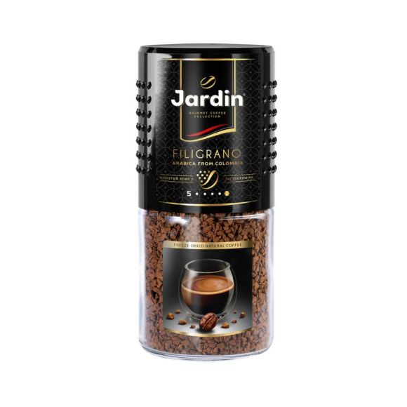 Кофе растворимый Jardin Filigrano сублимированный с добавлением молотого 95 г (стекло)