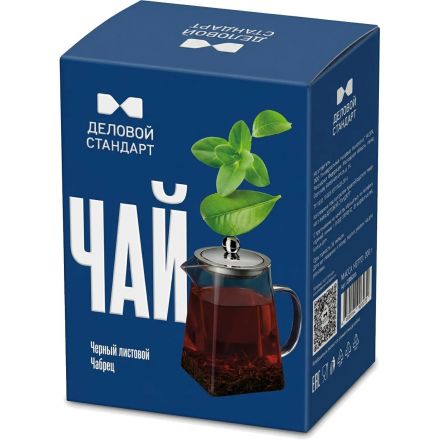 Чай Деловой Стандарт с чабрецом листовой черный, 200г