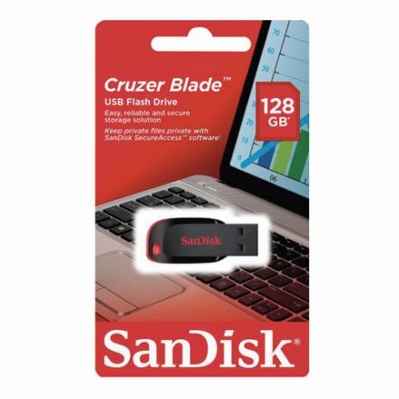 Флеш-диск 128 GB, SANDISK Cruzer Blade, USB 2.0, черный, SDCZ50-128G-B35 Флеш-диск 128 GB, SANDISK Cruzer Blade, USB 2.0, черный, SDCZ50-128G-B35