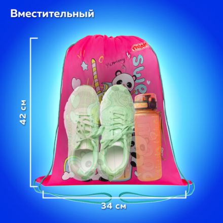 Мешок для обуви ПИФАГОР, 1 отделение, 42х34 см, "Sweet mood", 272384 Мешок для обуви ПИФАГОР, 1 отделение, 42х34 см, "Sweet mood", 272384