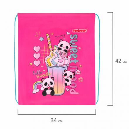 Мешок для обуви ПИФАГОР, 1 отделение, 42х34 см, "Sweet mood", 272384 Мешок для обуви ПИФАГОР, 1 отделение, 42х34 см, "Sweet mood", 272384
