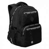 Рюкзак GRIZZLY школьный, анатомическая спинка, 2 отделения, для мальчиков, "STYLE", чёрный, 39х28х20 см, RB-454-1/1