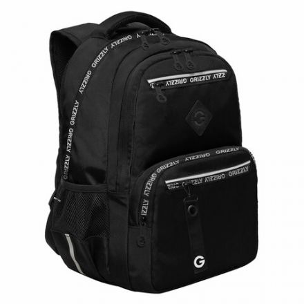 Рюкзак GRIZZLY школьный, анатомическая спинка, 2 отделения, для мальчиков, "STYLE", чёрный, 39х28х20 см, RB-454-1/1 Рюкзак GRIZZLY школьный, анатомическая спинка, 2 отделения, для мальчиков, "STYLE", чёрный, 39х28х20 см, RB-454-1/1