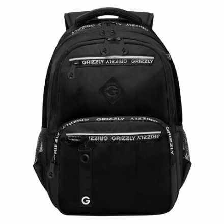 Рюкзак GRIZZLY школьный, анатомическая спинка, 2 отделения, для мальчиков, "STYLE", чёрный, 39х28х20 см, RB-454-1/1 Рюкзак GRIZZLY школьный, анатомическая спинка, 2 отделения, для мальчиков, "STYLE", чёрный, 39х28х20 см, RB-454-1/1