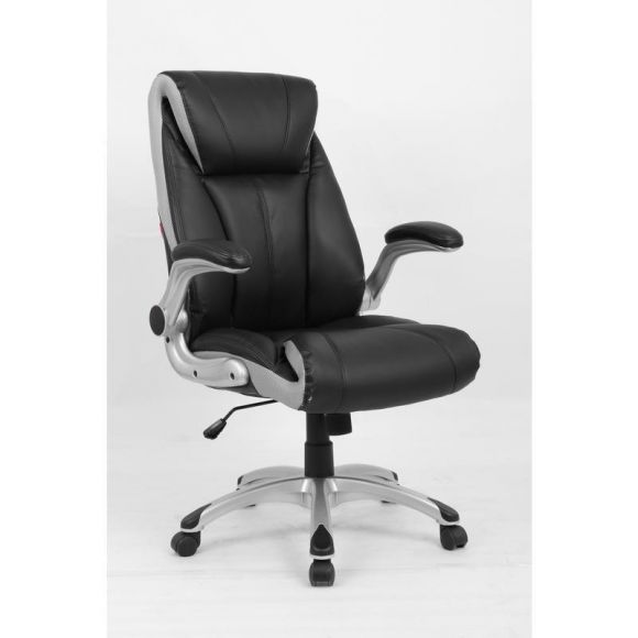 Кресло игровое Easy Chair 652 TPU черное/серебристое (искусственная кожа/пластик)