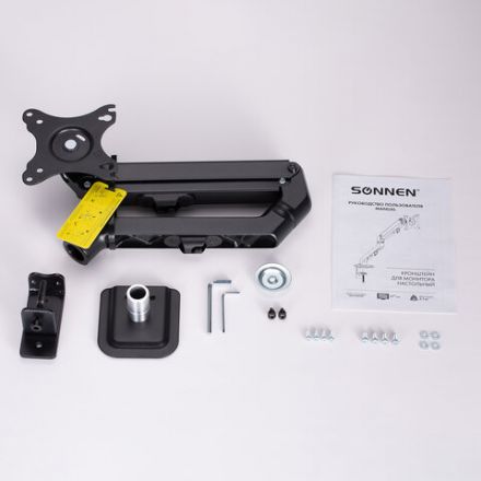 Кронштейн для монитора настольный VESA 75х75, 100х100, 17"-27", до 7 кг, SONNEN MOTION, 455944