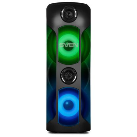 Колонка портативная SVEN PS-720, 80 Вт, TWS, Bluetooth, FM, USB, microSD, LED-дисплей, черный, SV-019600 Колонка портативная SVEN PS-720, 80 Вт, TWS, Bluetooth, FM, USB, microSD, LED-дисплей, черный, SV-019600