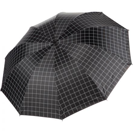 Зонт складной, механика, 10 спиц, черный в клетку, HD-HW10B(H/T) Зонт складной, механика, 10 спиц, черный в клетку, HD-HW10B(H/T)