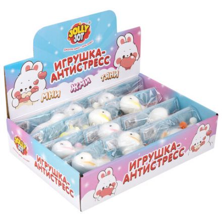 Игрушка-антистресс "ЗАИНЬКА", 8 см, ассорти 4 цвета, дисплей, JOLLY JOT (ДЖОЛЛИ ДЖОТ), 665800 Игрушка-антистресс "ЗАИНЬКА", 8 см, ассорти 4 цвета, дисплей, JOLLY JOT (ДЖОЛЛИ ДЖОТ), 665800