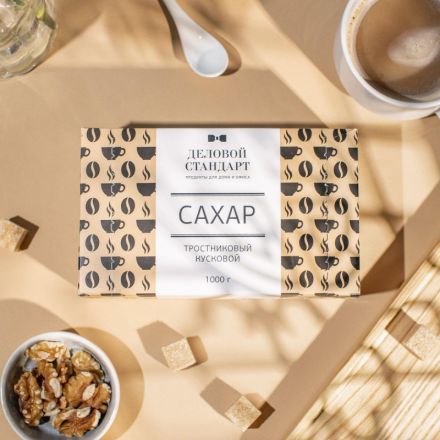 Сахар кусковой тростниковый Деловой стандарт 1 кг Сахар кусковой тростниковый Деловой стандарт 1 кг