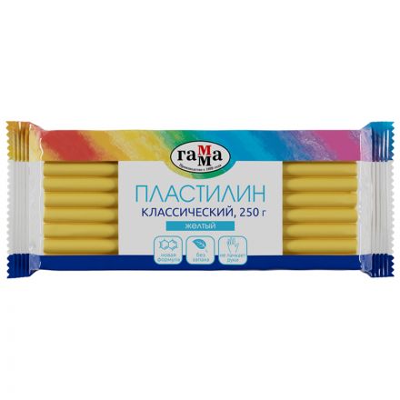 Пластилин Гамма "Классический", желтый, 250г Пластилин Гамма "Классический", желтый, 250г