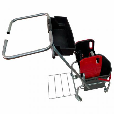 Тележка уборочная Eco-Force, 1 ведро 25л, отжим, лоток для химии, держатель для мешка, металлический каркас, бесшумные колеса, 21EF/6 Тележка уборочная Eco-Force, 1 ведро 25л, отжим, лоток для химии, держатель для мешка, металлический каркас, бесшумные колеса, 21EF/6