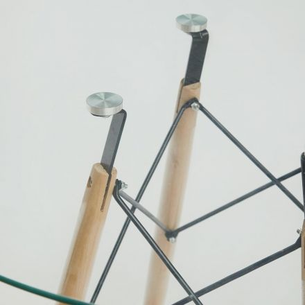 Стол CINDY GLASS (mod.80GLASS) металл/стекло, прозрачный, D80х75см Стол CINDY GLASS (mod.80GLASS) металл/стекло, прозрачный, D80х75см