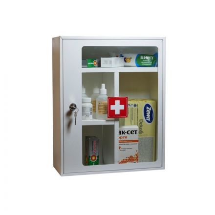 Аптечка металлическая Klesto G45/2 со стеклом Аптечка металлическая Klesto G45/2 со стеклом