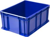 Ящик 400х300х180 сплошной, с внешней ручкой  синий