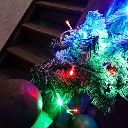 Электрогирлянда светодиодная 100 LED Мульти 10 м,прозр ПВХ, с контр 304-029