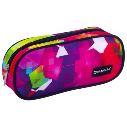Пенал-косметичка BRAUBERG овальный, полиэстер, "Geometry", 22х9х5 см, 229272 Пенал-косметичка BRAUBERG овальный, полиэстер, "Geometry", 22х9х5 см, 229272
