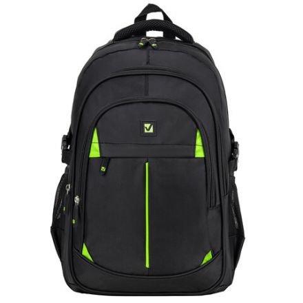 Рюкзак BRAUBERG TITANIUM универсальный, 3 отделения, черный, салатовые вставки, 45х28х18 см, 270766 Рюкзак BRAUBERG TITANIUM универсальный, 3 отделения, черный, салатовые вставки, 45х28х18 см, 270766