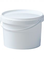 Ведро 2,75л. круглое, с ручкой пластик, с белой крышкой белый Ведро 2,75л. круглое, с ручкой пластик, с белой крышкой белый