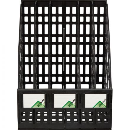 Лоток вертикальный сборный вертикальный 5 отделений черный ЛТ85