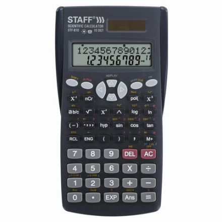 Калькулятор инженерный STAFF STF-810 (161х85 мм), 240 функций, 10+2 разрядов, двойное питание, 250280 Калькулятор инженерный STAFF STF-810 (161х85 мм), 240 функций, 10+2 разрядов, двойное питание, 250280