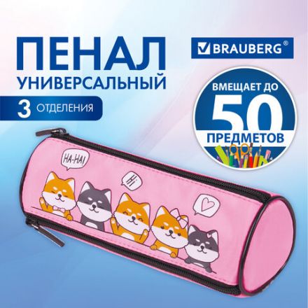 Пенал мягкий BRAUBERG, 3 отделения, нейлон, 21х7х7 см, "Puppies", 270839 Пенал мягкий BRAUBERG, 3 отделения, нейлон, 21х7х7 см, "Puppies", 270839