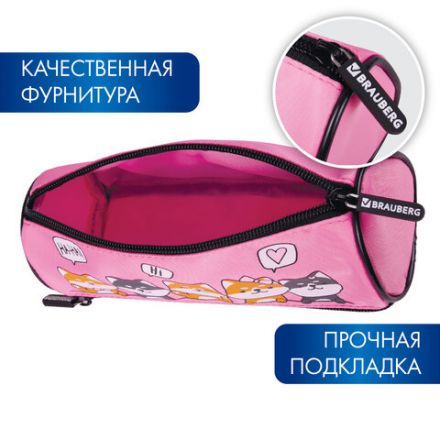 Пенал мягкий BRAUBERG, 3 отделения, нейлон, 21х7х7 см, "Puppies", 270839 Пенал мягкий BRAUBERG, 3 отделения, нейлон, 21х7х7 см, "Puppies", 270839