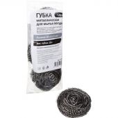 Губки -мочалка металл для мытья посуды 60x60x35мм 18г нерж.сталь 3шт/уп