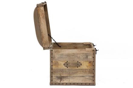 Пуф - сундук Secret de Maison Перрет/Perret (мод. M-540) массив манго/ткань хлопок, 45х45х50см, натуральный/ткань: винтаж