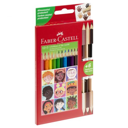 Карандаши цветные Faber-Castell , 12цв."Дети мира", заточ.+3цв., картон, европодвес. Карандаши цветные Faber-Castell , 12цв."Дети мира", заточ.+3цв., картон, европодвес.