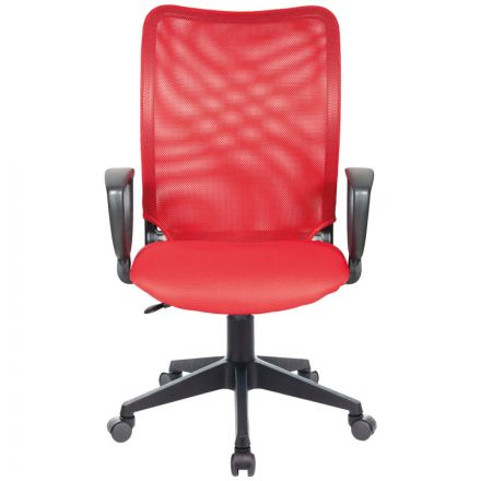Кресло VB_Бюрократ CH-599 R сетка красная, ткань красная