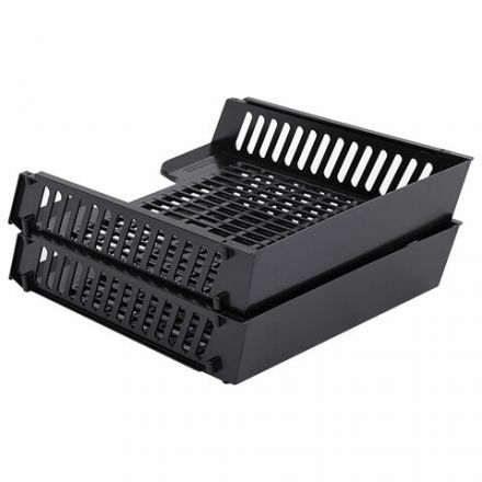 Лотки горизонтальные для бумаг, НАБОР 2 шт. (358х272х138 мм), сетчатые, черные, BRAUBERG-MAXI, 231360 Лотки горизонтальные для бумаг, НАБОР 2 шт. (358х272х138 мм), сетчатые, черные, BRAUBERG-MAXI, 231360