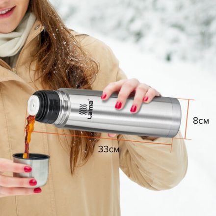 Термос LAIMA классический с узким горлом, 1 л, нержавеющая сталь, 601414 Термос LAIMA классический с узким горлом, 1 л, нержавеющая сталь, 601414