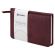 Еженедельник датированный 2026 МАЛЫЙ ФОРМАТ 95х155 мм, А6, BRAUBERG "Wood", под кожу, бордо, 117196