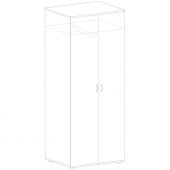 Шкаф S/P/A/A/A для одежды 80х44х195см Белый/Тортора OMHS831BLTR Шкаф S/P/A/A/A для одежды 80х44х195см Белый/Тортора OMHS831BLTR