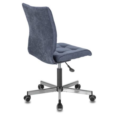 Кресло BRABIX "Stream MG-314", без подлокотников, пятилучие серебристое, ткань, темно-синее, 532397, MG-314_532397 Кресло BRABIX "Stream MG-314", без подлокотников, пятилучие серебристое, ткань, темно-синее, 532397, MG-314_532397